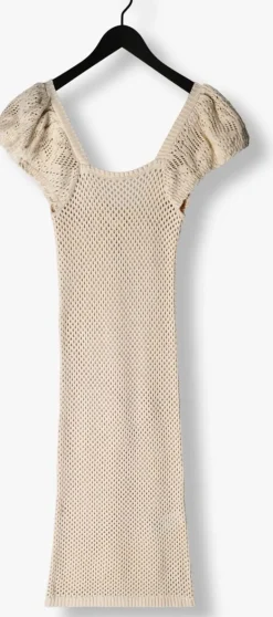 zand object midi jurk objedita s/s knit dress a vip 23