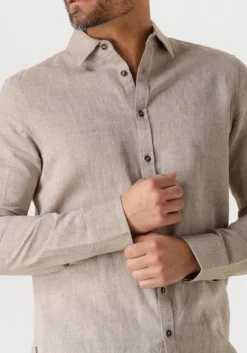 zand pme legend casual overhemd long sleeve shirt cotton linen 2 tone