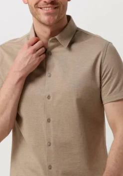 zand pure path casual overhemd pique shortsleeve button up shirt