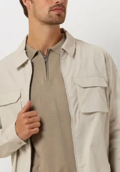 zand pure path overshirt shirt with front zipper and chest pockets