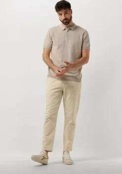 zand pure path polo knitted shortsleeve polo button up with chest embroidery