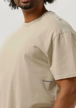 zand purewhite t-shirt tshirt with small front logo at side and big back print