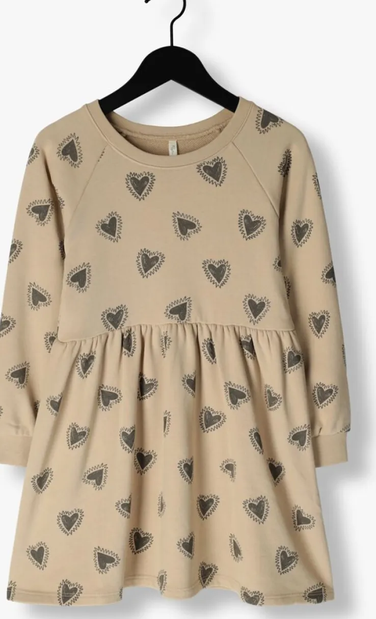 zand rylee + cru mini jurk raglan dress hearts