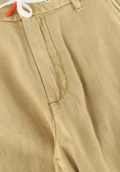 zand scotch & soda korte broek garment-dyed cotton linen cargo shorts