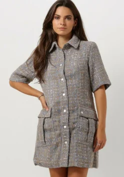 zand second female mini jurk lilje dress