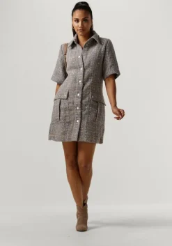 zand second female mini jurk lilje dress