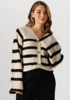 zand second female vest ovalis knit wide sleeve cardigan
