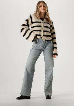 zand second female vest ovalis knit wide sleeve cardigan