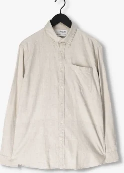 zand selected homme casual overhemd regross shirt