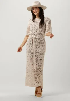 zand semicouture maxi jurk cyrilla dress