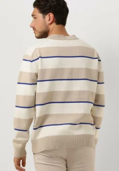 zand woodbird trui wbkurt stripe crew