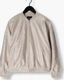 zilveren alix the label jack ladies woven foil jacket