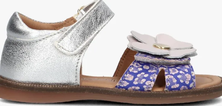 zilveren bisgaard platte sandalen 70274