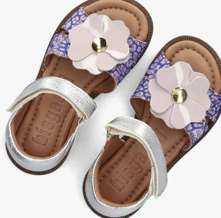 zilveren bisgaard platte sandalen 70274