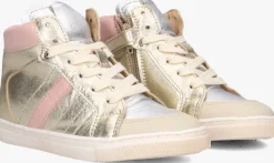 zilveren clic! hoge sneakers 21119