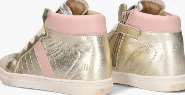 zilveren clic! hoge sneakers 21119