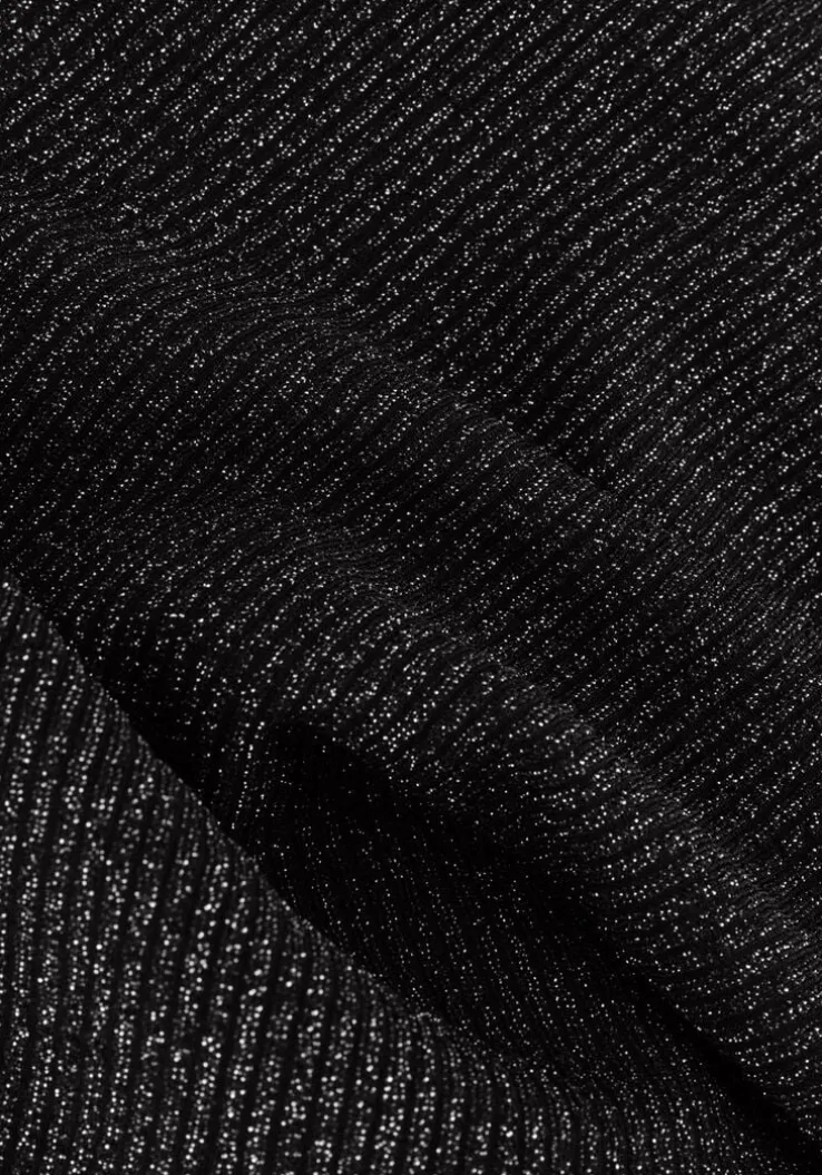 zilveren colourful rebel flared broek lurex extra flare pants