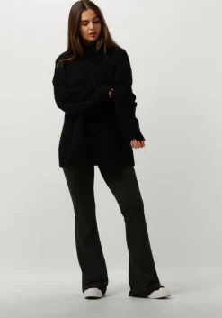 zilveren colourful rebel flared broek lurex extra flare pants