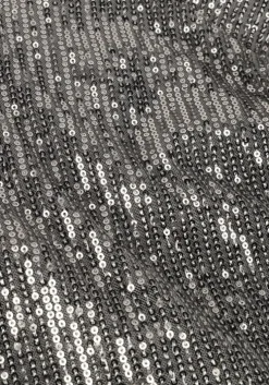 zilveren colourful rebel mini jurk belle sequins deep v-neck mini dress