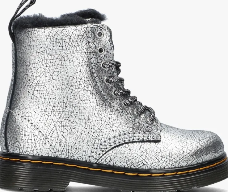 zilveren dr martens veterboots 1460 serena t/j