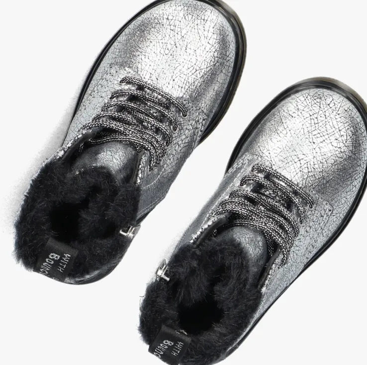 zilveren dr martens veterboots 1460 serena t/j