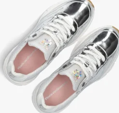 zilveren floris van bommel lage sneakers sfw-10101