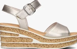 zilveren gabor sandalen met hak 651