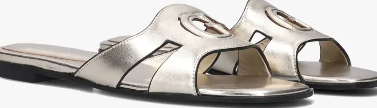 zilveren guess slippers ciella