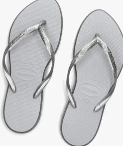 zilveren havaianas teenslippers slim point