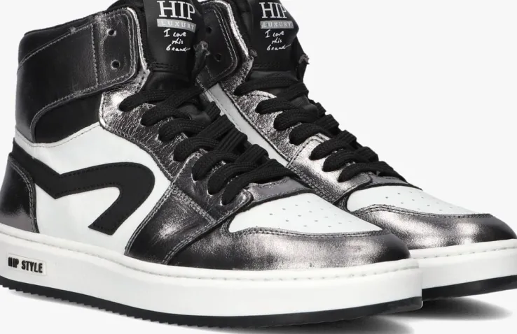 zilveren hip hoge sneakers h1765_