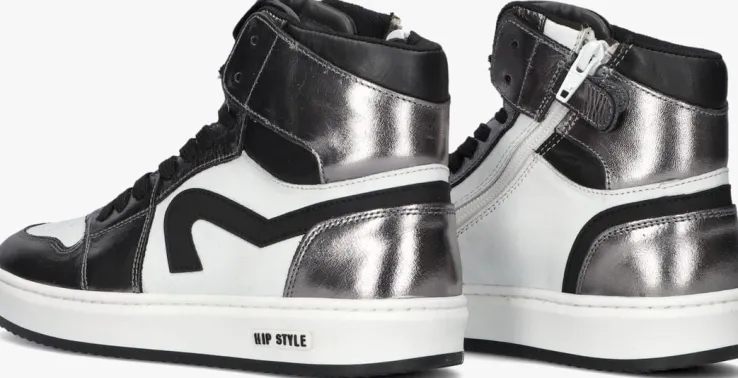zilveren hip hoge sneakers h1765_