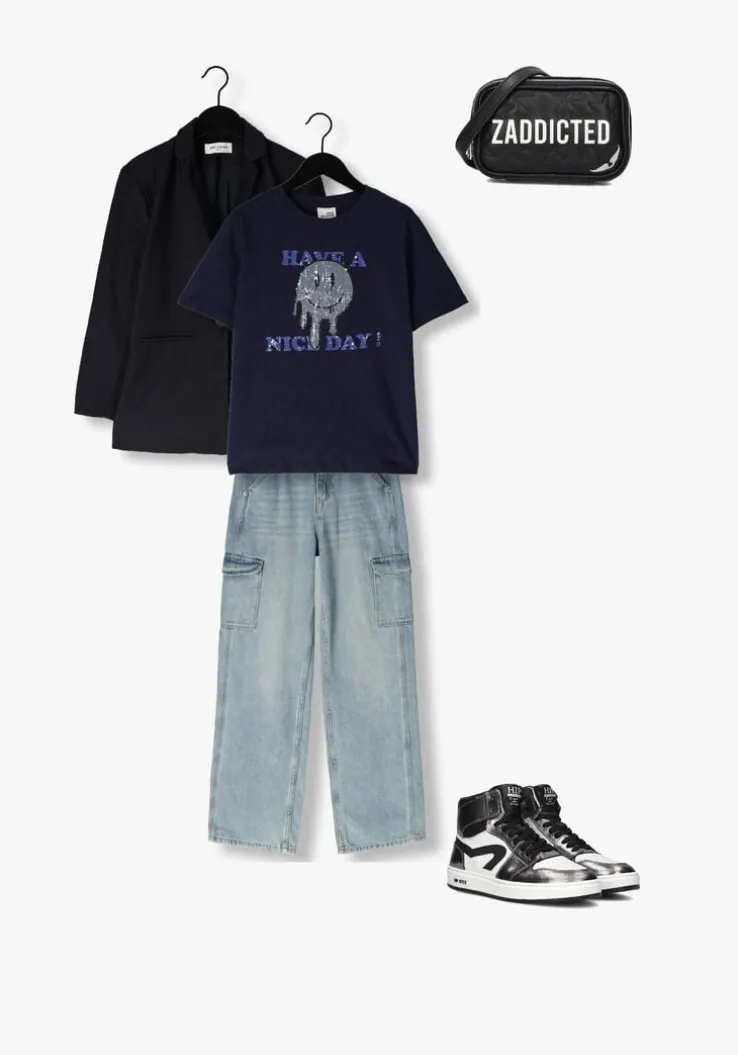 zilveren hip hoge sneakers h1765_