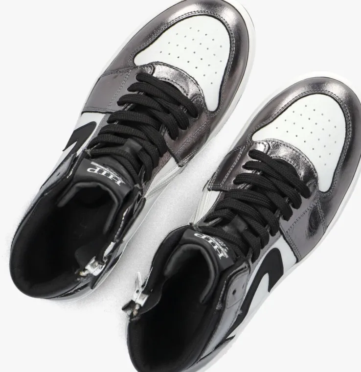 zilveren hip hoge sneakers h1765_