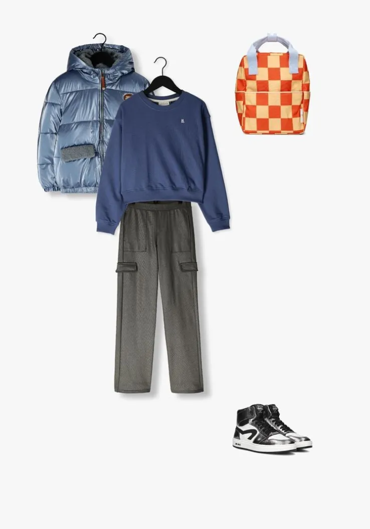 zilveren hip hoge sneakers h1765_