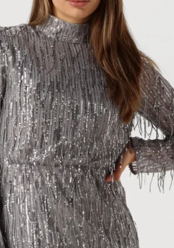 zilveren ibana mini jurk frasy