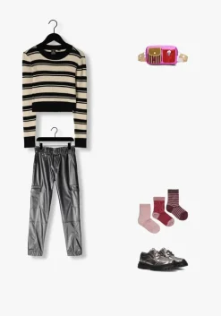 zilveren indian blue jeans cargobroeken vegan leather cargo pants