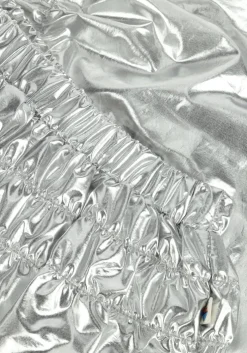 zilveren jelly mallow minirok shirring short leggings skirt