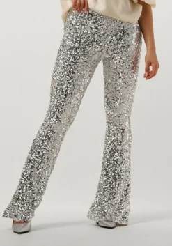 zilveren josh v flared broek flora