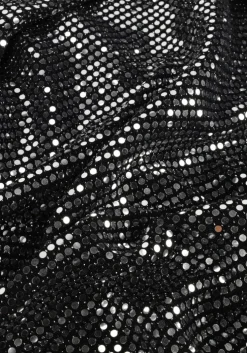 zilveren minus top jilana high neck long sleeve top