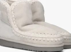 zilveren mou vachtlaarzen eskimo 18 glitter logo
