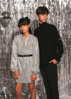 zilveren nik & nik mini jurk tanvi dress