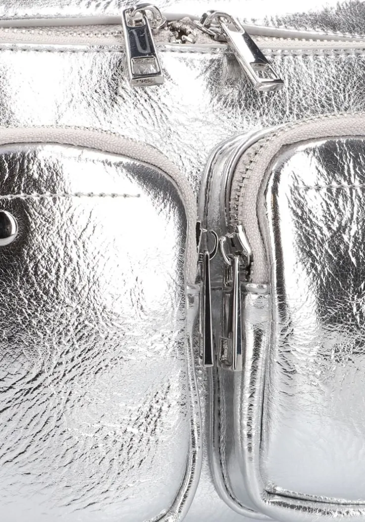 zilveren núnoo schoudertas ellie recycled