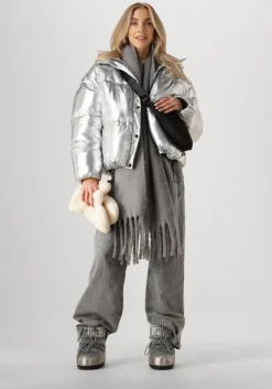 zilveren notre-v gewatteerde jas nv-eef