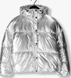 zilveren notre-v gewatteerde jas nv-eef