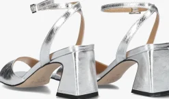 zilveren notre-v sandalen met hak 22304
