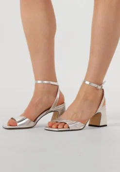 zilveren notre-v sandalen met hak 22304