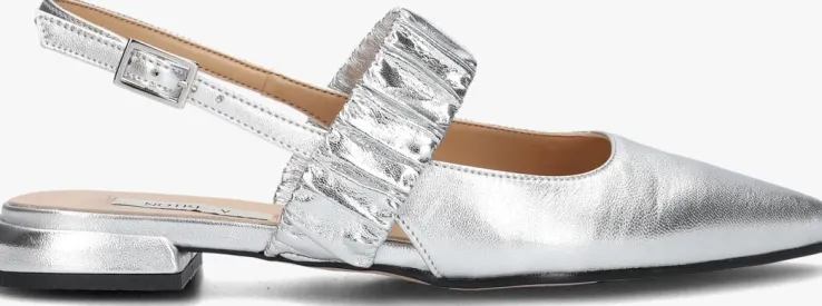zilveren notre-v slingbacks 12237