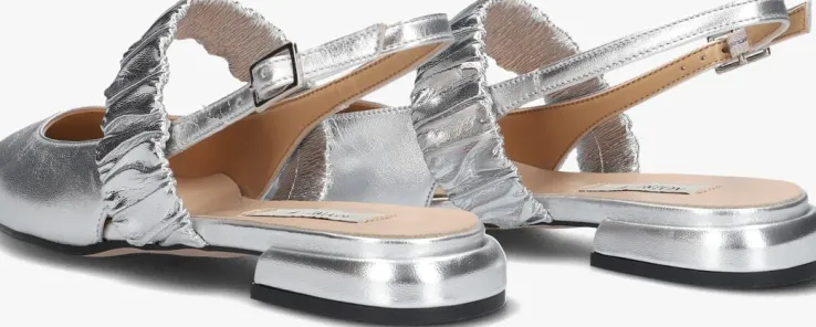 zilveren notre-v slingbacks 12237