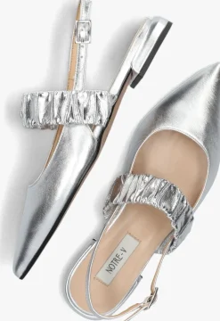 zilveren notre-v slingbacks 12237