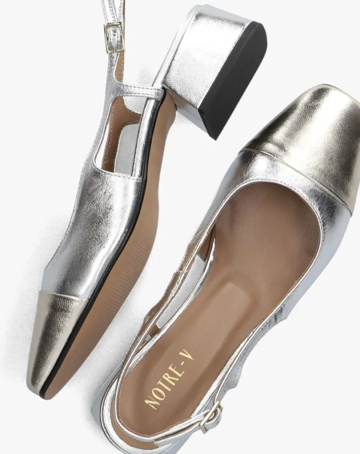 zilveren notre-v slingbacks 08-224